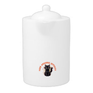 Cat Lover Halloween Purr-anormal Activity Spooky C Teapot