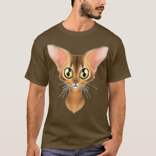Cat Lover I Cat Face I Abyssinian Cat  T-Shirt