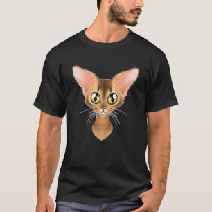 Cat Lover I Cat Face I Abyssinian Cat T-Shirt