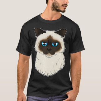 Cat Lover I Cat Face I Birman Cat funny  T-Shirt