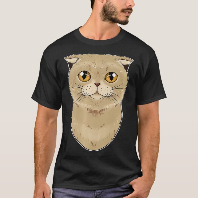 Cat Lover I Cat Face I Scottish Fold Cat quotes  T-Shirt (Front)