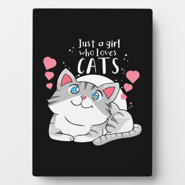 Cat Lover Just A Girl Who Loves Cat Plaque (Front)