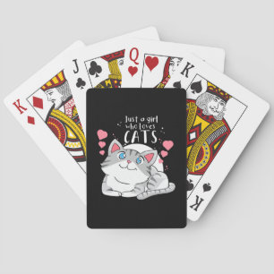 Cat Lover Just A Girl Who Loves Cat Poker Cards