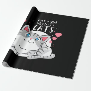 Cat Lover Just A Girl Who Loves Cat Wrapping Paper