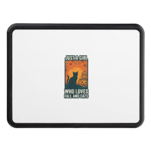Cat Lover Just A Girl Who Loves Fall And Cats Vint Hitch Cover