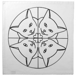 Cat Lover Kaleidoscope Cats Hearts Napkins