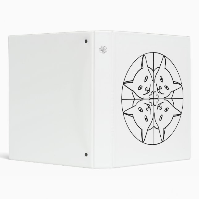 Cat Lover Kaleidoscope Hearts Binders (Background)