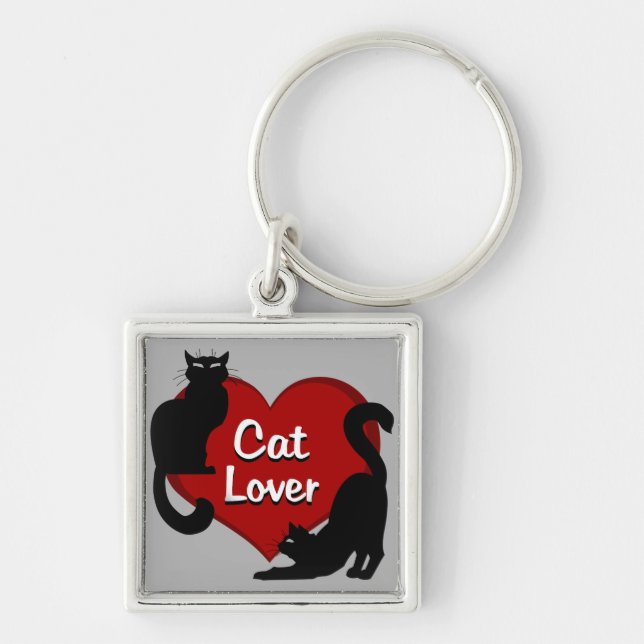 Cat Lover Keychain Cat Lover Gifts Pet Key Chains (Front)