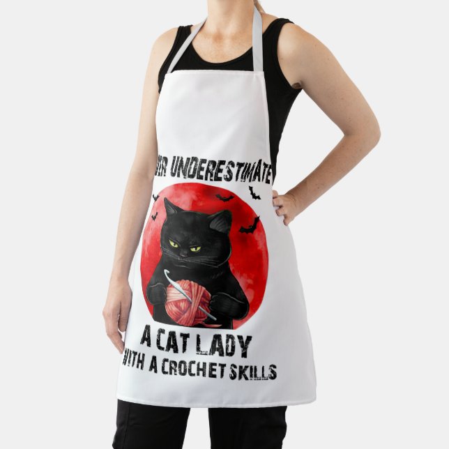 Cat Lover Lady Apron For Loving Cooking (Insitu)