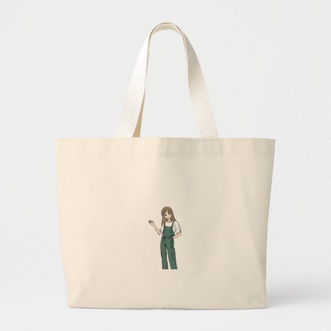 Cat lover large tote bag (Front)
