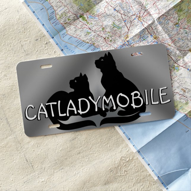 Cat Lover License Personalized Cat License Plate (In Situ)