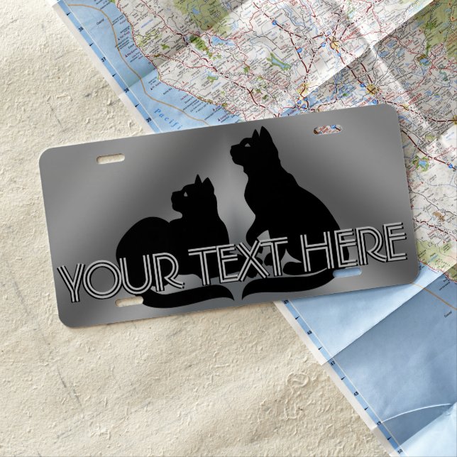 Cat Lover License Plate Personalized Cat License (In Situ)