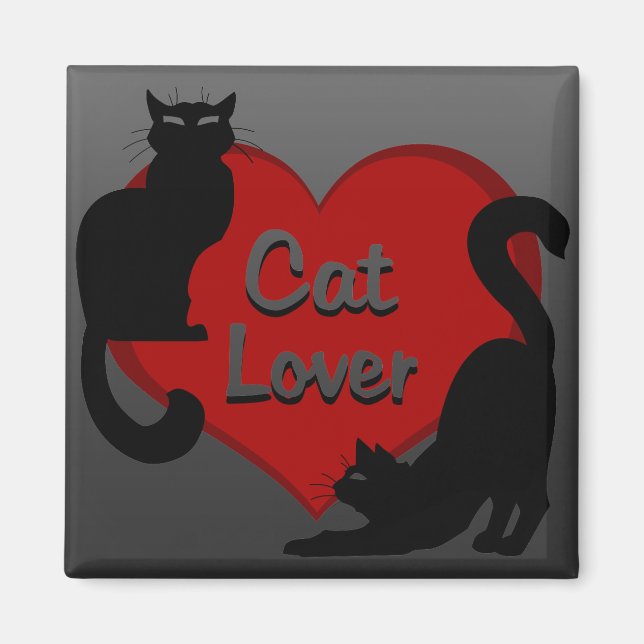 Cat Lover Magnet Kitty Cat Fridge Magnet Customize (Front)