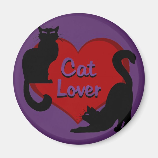 Cat Lover Magnet Kitty Cat Fridge Magnet Customize (Front)