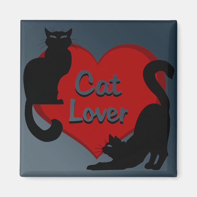 Cat Lover Magnet Kitty Cat Fridge Magnet Customize (Front)