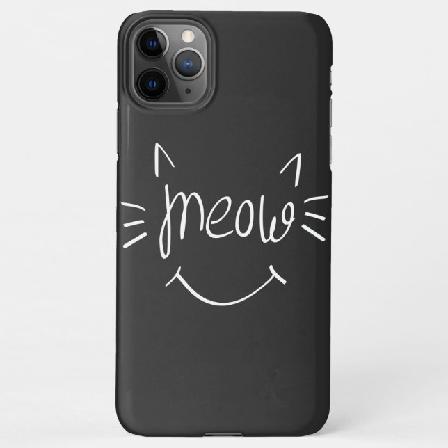 Cat Lover Meow    iPhone Case (Back)