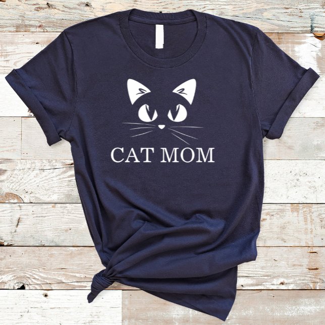cat lover mom Cute Simple Design black T-Shirt (Creator Uploaded)