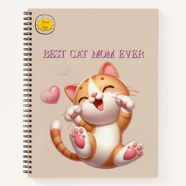 Cat lover Mom Photo  Notebook (Front)