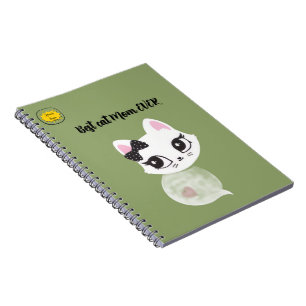 Cat lover Mom Photo orange Notebook
