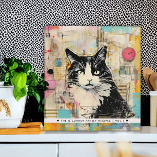 Cat Lover Mom Scrapbook Collage Painting 3 Ring Binder