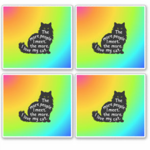 Cat lover, more cats I love pet owner Sticker