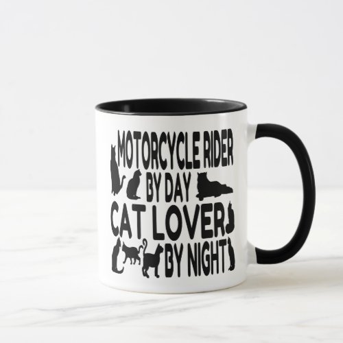 Cat Lover Motorcycle Rider Mug