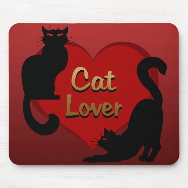 Cat Lover Mousepads Customizable Fat Cat Mouse Pad (Front)