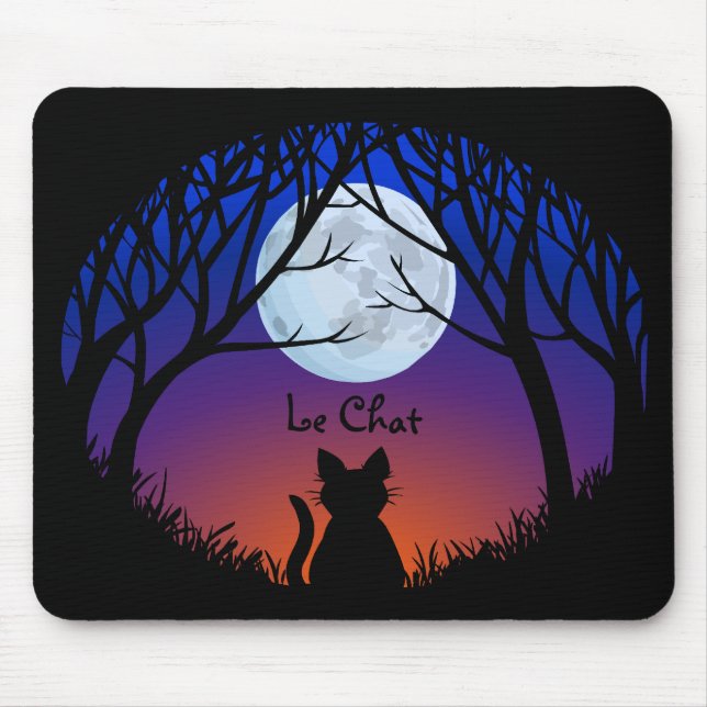 Cat Lover Mousepads Customizable Fat Cat Mouse Pad (Front)