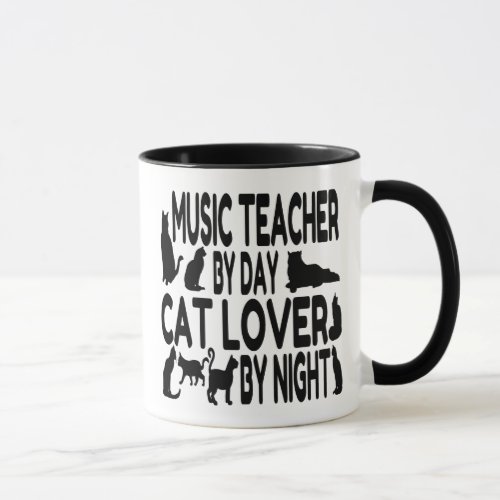 Cat Lover Music Teacher Mug