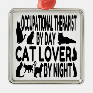 Cat Lover Occupational Therapist Metal Ornament