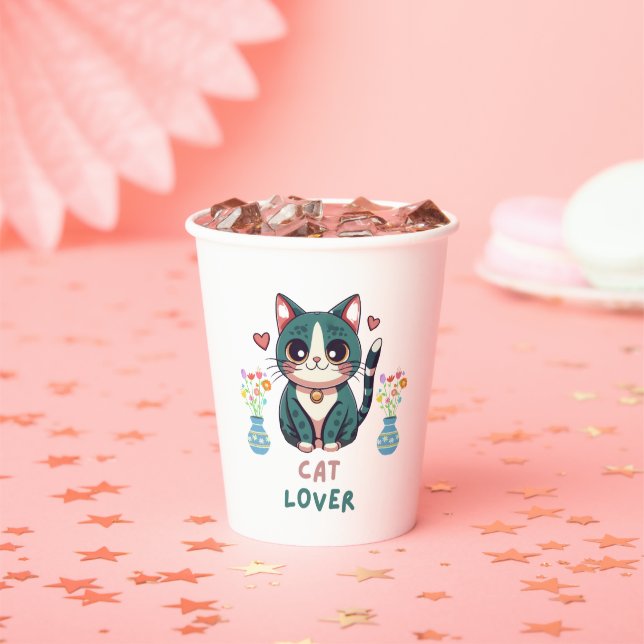Cat Lover Paper Cups (Insitu)