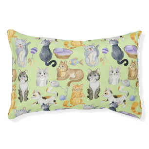 Cat lover pattern pet bed