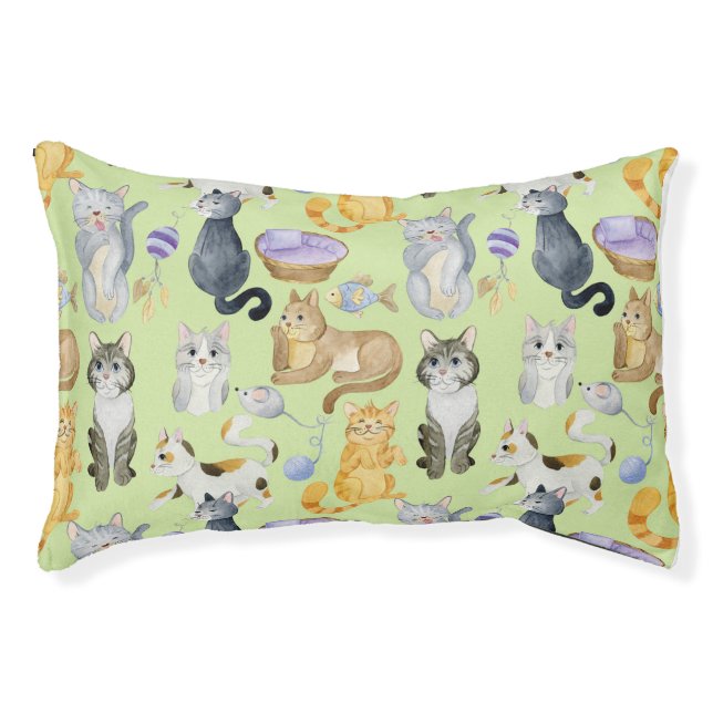 Cat lover pattern pet bed (Front)