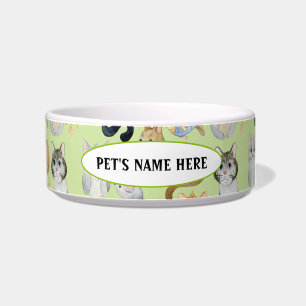 Cat lover personalized feeding bowl