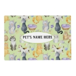 Cat Lover Personalized Pet Placemat at Zazzle