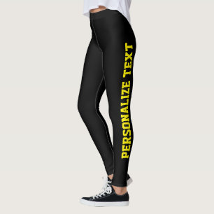 Cat Lover Pet Mom Black And Yellow Personalized Leggings