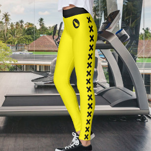 Cat Lover Pet Mom Yellow Black Pattern Personalize Leggings