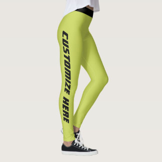 Cat Lover Pet Mom Yellow Green Black Customized Leggings
