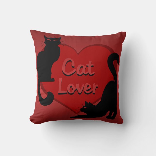 Cat Lover Pillow Cat Lover Gifts Cat Decor (Front)