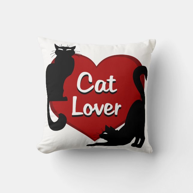 Cat Lover Pillow Cat Lover Gifts Cat Decor (Front)