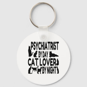Cat Lover Psychiatrist Keychain