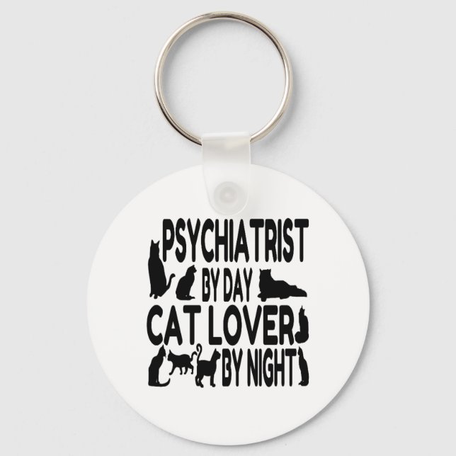 Cat Lover Psychiatrist Keychain (Front)