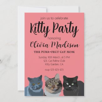 Cat Lover Purrfect Cat Mom Kitty Party