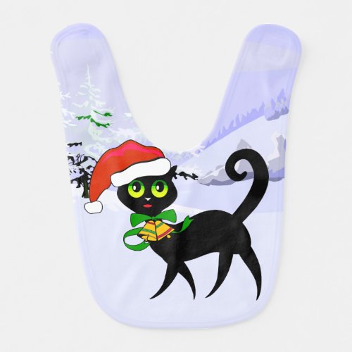 Cat lover purrr_fect Christmas Baby Bib
