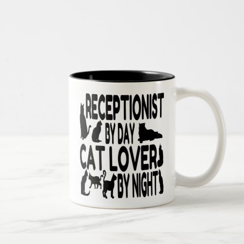 Cat Lover Receptionist Two_Tone Coffee Mug