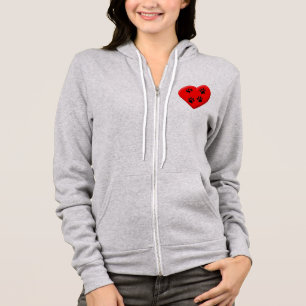 Cat Lover Red Heart And Paws Hoodie