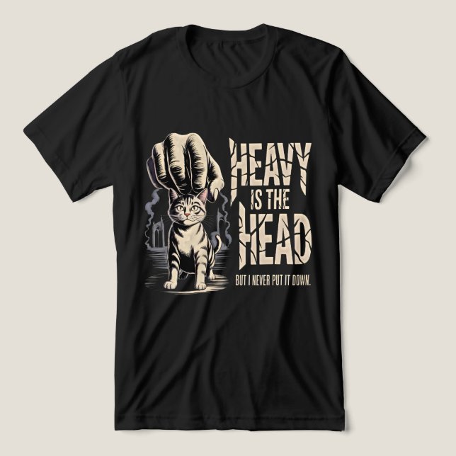 Cat Lover Resilient Gothic Gift Tabby Heavy Head Tri-Blend Shirt (Design Front)