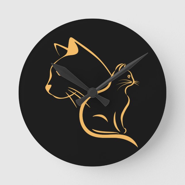 Cat Lover Round Clock (Front)