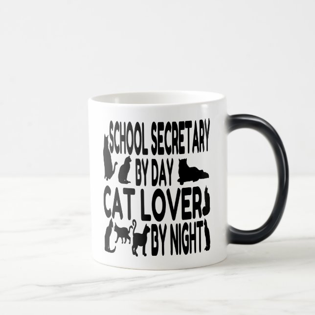 Cat Lover School Secretary Color Morph Mug (Right)