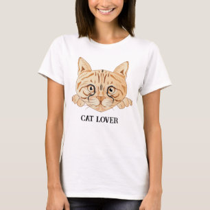 Cat Lover Sign and Illustration T-Shirt